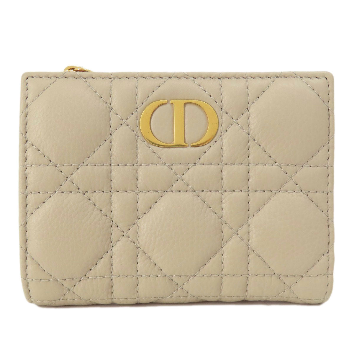 CHRISTIAN DIOR クリスチャンディオール ディオール カロ ダリアウォレット 二つ折り財布（小銭入れあり） レザー レディース 中古