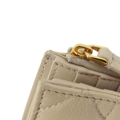 CHRISTIAN DIOR クリスチャンディオール ディオール カロ ダリアウォレット 二つ折り財布（小銭入れあり） レザー レディース 中古