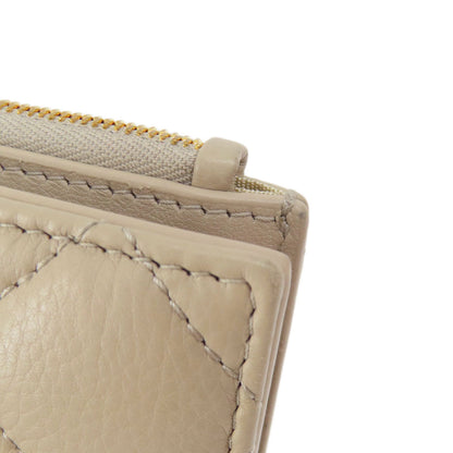 CHRISTIAN DIOR クリスチャンディオール ディオール カロ ダリアウォレット 二つ折り財布（小銭入れあり） レザー レディース 中古