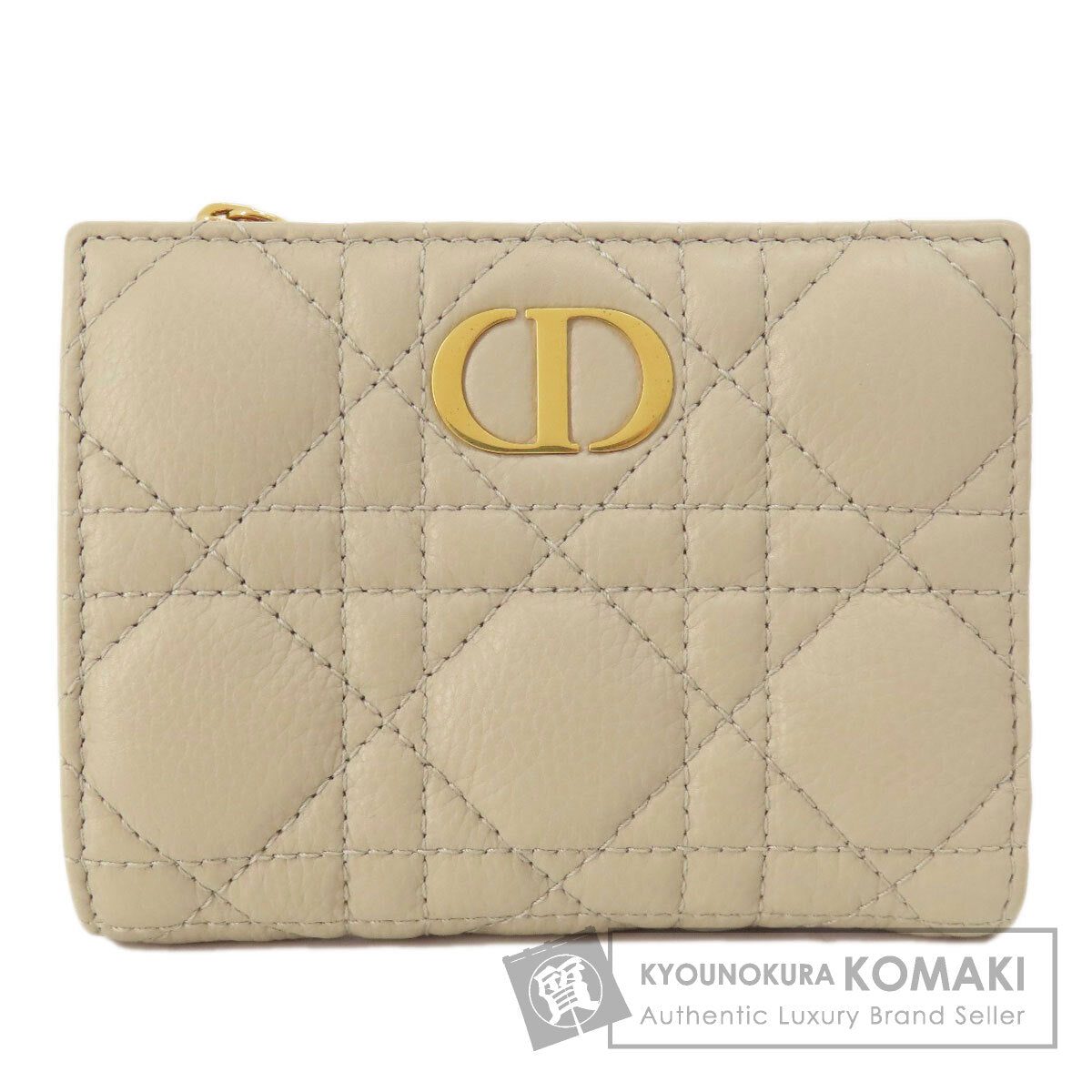 CHRISTIAN DIOR クリスチャンディオール ディオール カロ ダリアウォレット 二つ折り財布（小銭入れあり） レザー レディース 中古