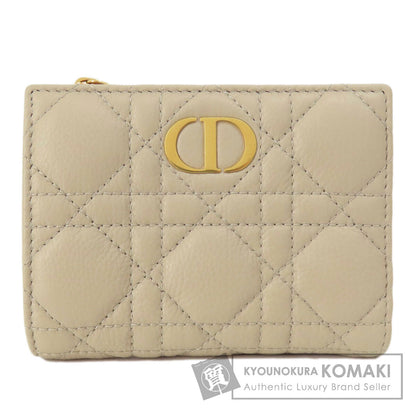 CHRISTIAN DIOR クリスチャンディオール ディオール カロ ダリアウォレット 二つ折り財布（小銭入れあり） レザー レディース 中古