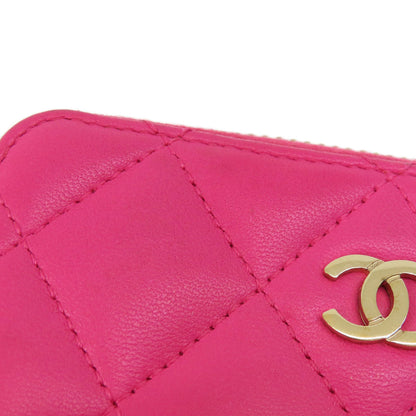 CHANEL シャネル マトラッセ コインケース ラムスキン レディース 中古
