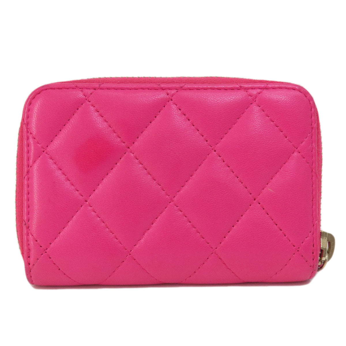 CHANEL シャネル マトラッセ コインケース ラムスキン レディース 中古