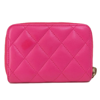 CHANEL シャネル マトラッセ コインケース ラムスキン レディース 中古