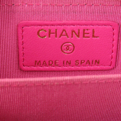 CHANEL シャネル マトラッセ コインケース ラムスキン レディース 中古