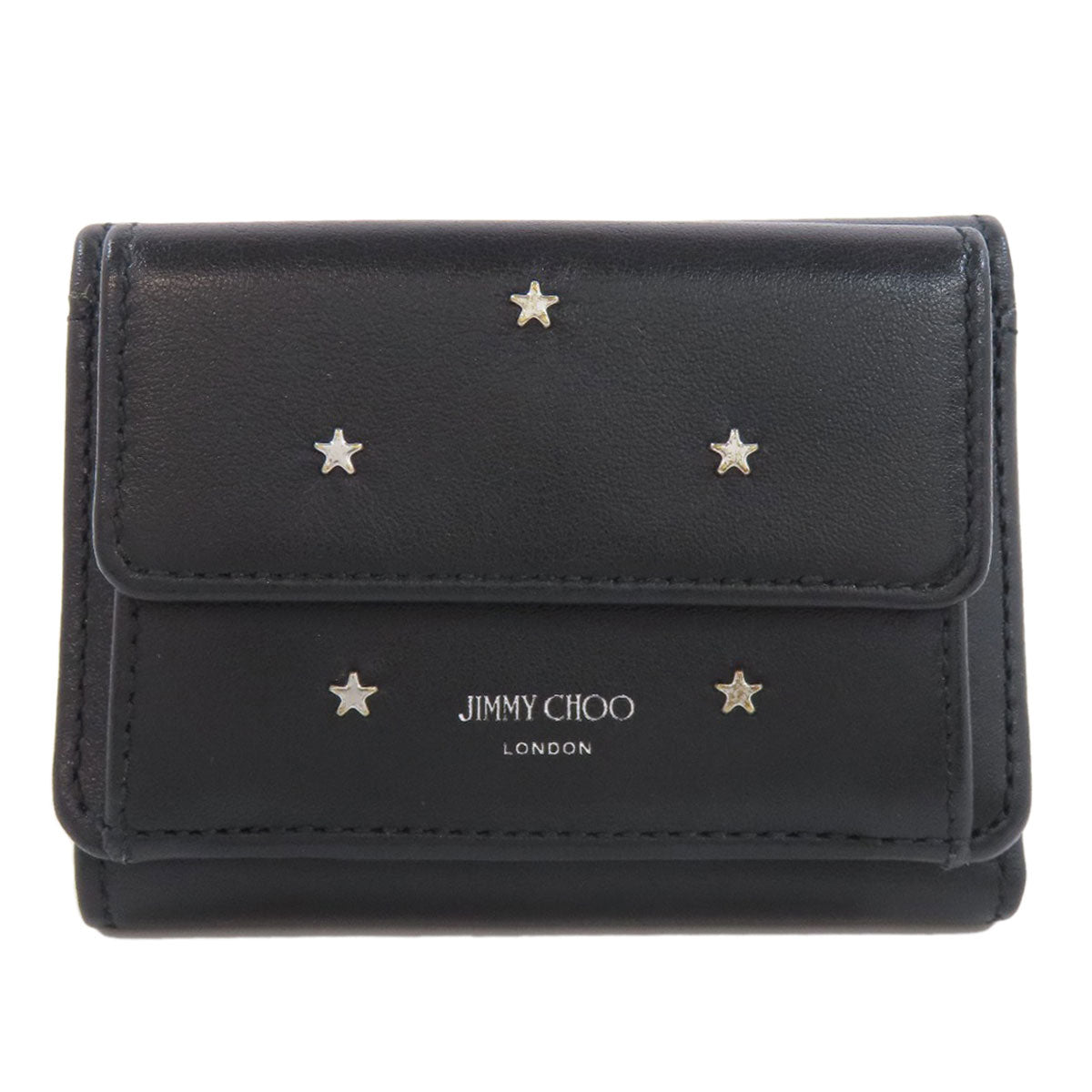 Jimmy Choo ジミーチュウ スターモチーフ 二つ折り財布（小銭入れあり） レザー レディース 中古