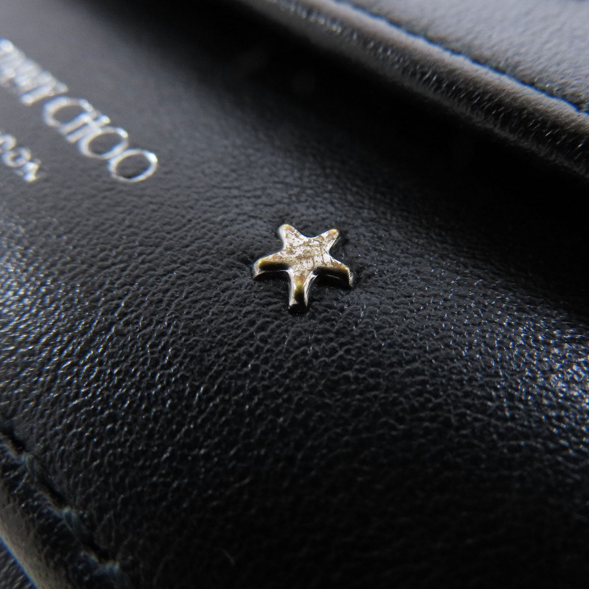Jimmy Choo ジミーチュウ スターモチーフ 二つ折り財布（小銭入れあり） レザー レディース 中古