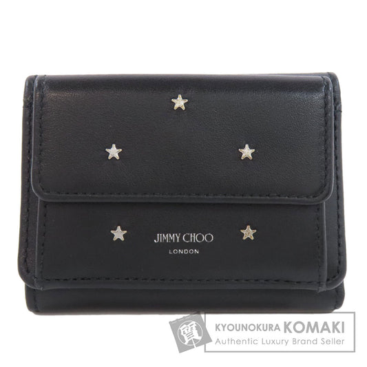 Jimmy Choo ジミーチュウ スターモチーフ 二つ折り財布（小銭入れあり） レザー レディース 中古