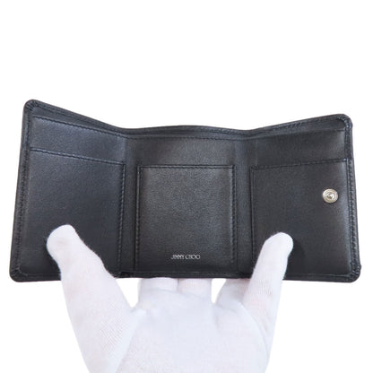 Jimmy Choo ジミーチュウ スターモチーフ 二つ折り財布（小銭入れあり） レザー レディース 中古