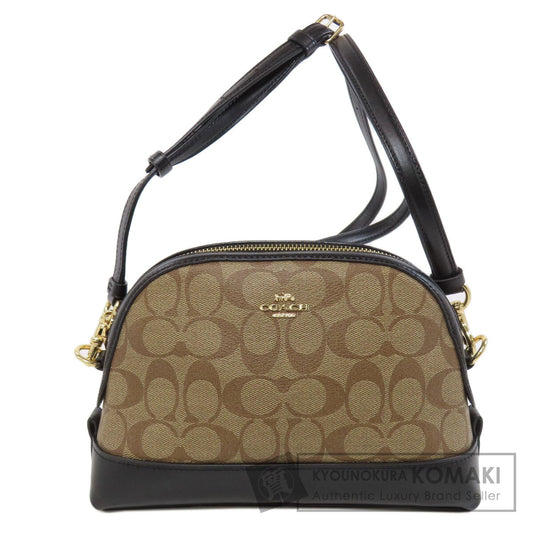 COACH コーチ F76674 シグネチャー ショルダーバッグ PVC レディース 中古
