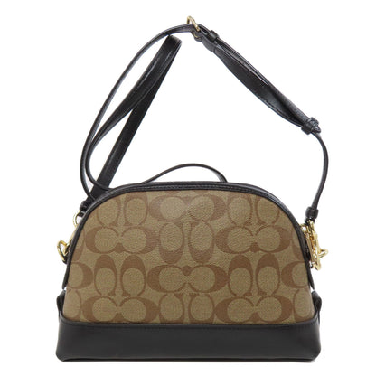 COACH コーチ F76674 シグネチャー ショルダーバッグ PVC レディース 中古