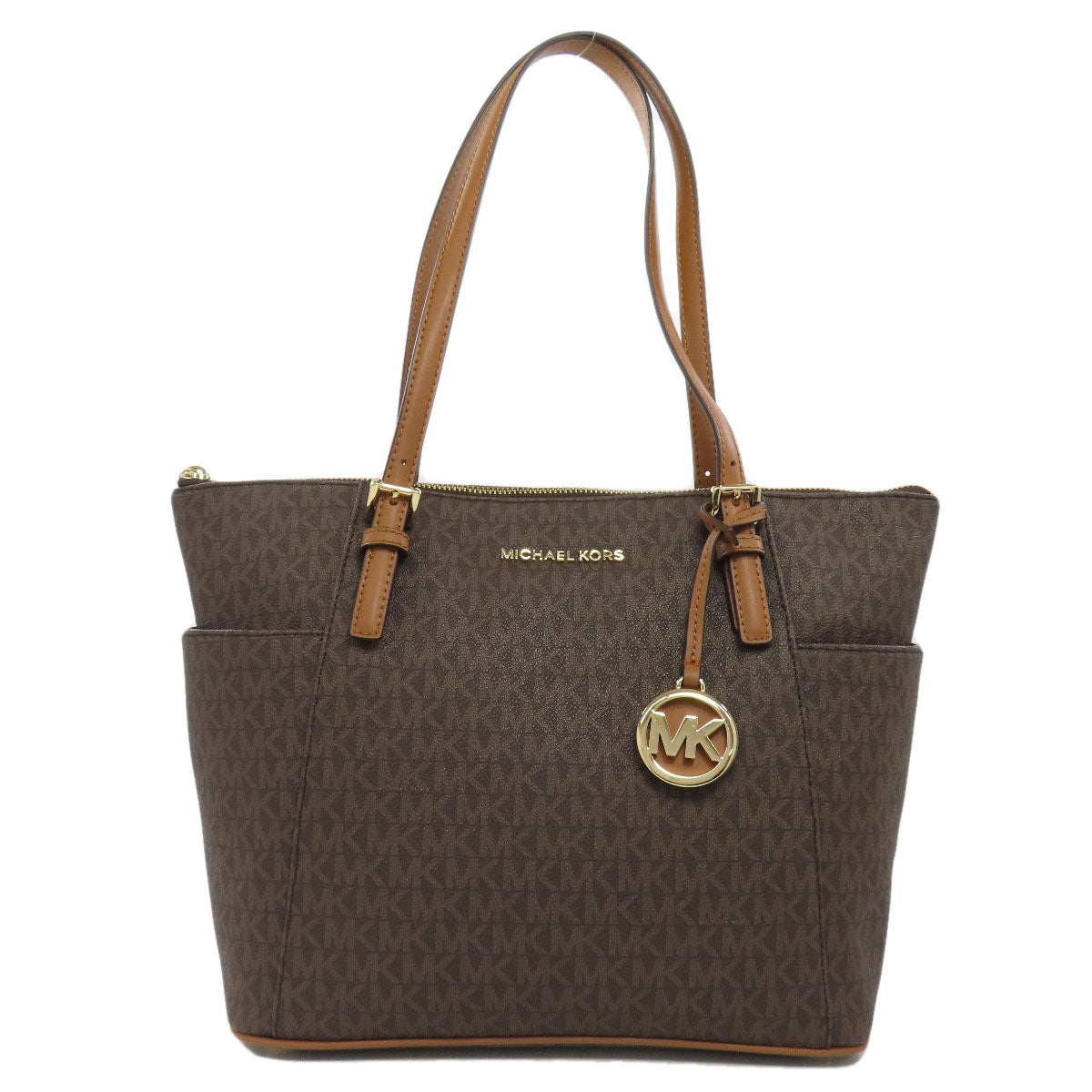 Michael Kors マイケルコース MKシグネチャー トートバッグ PVC レディース 中古