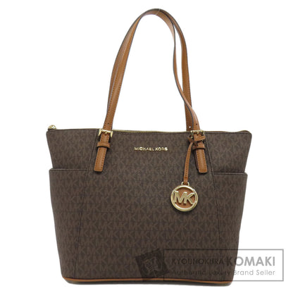 Michael Kors マイケルコース MKシグネチャー トートバッグ PVC レディース 中古