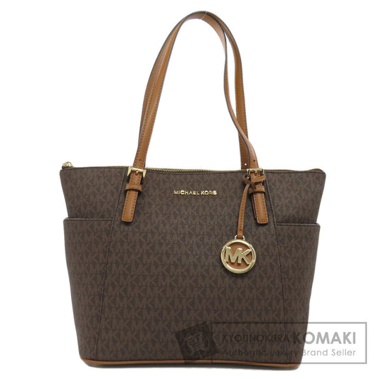 Michael Kors マイケルコース MKシグネチャー トートバッグ PVC レディース 中古