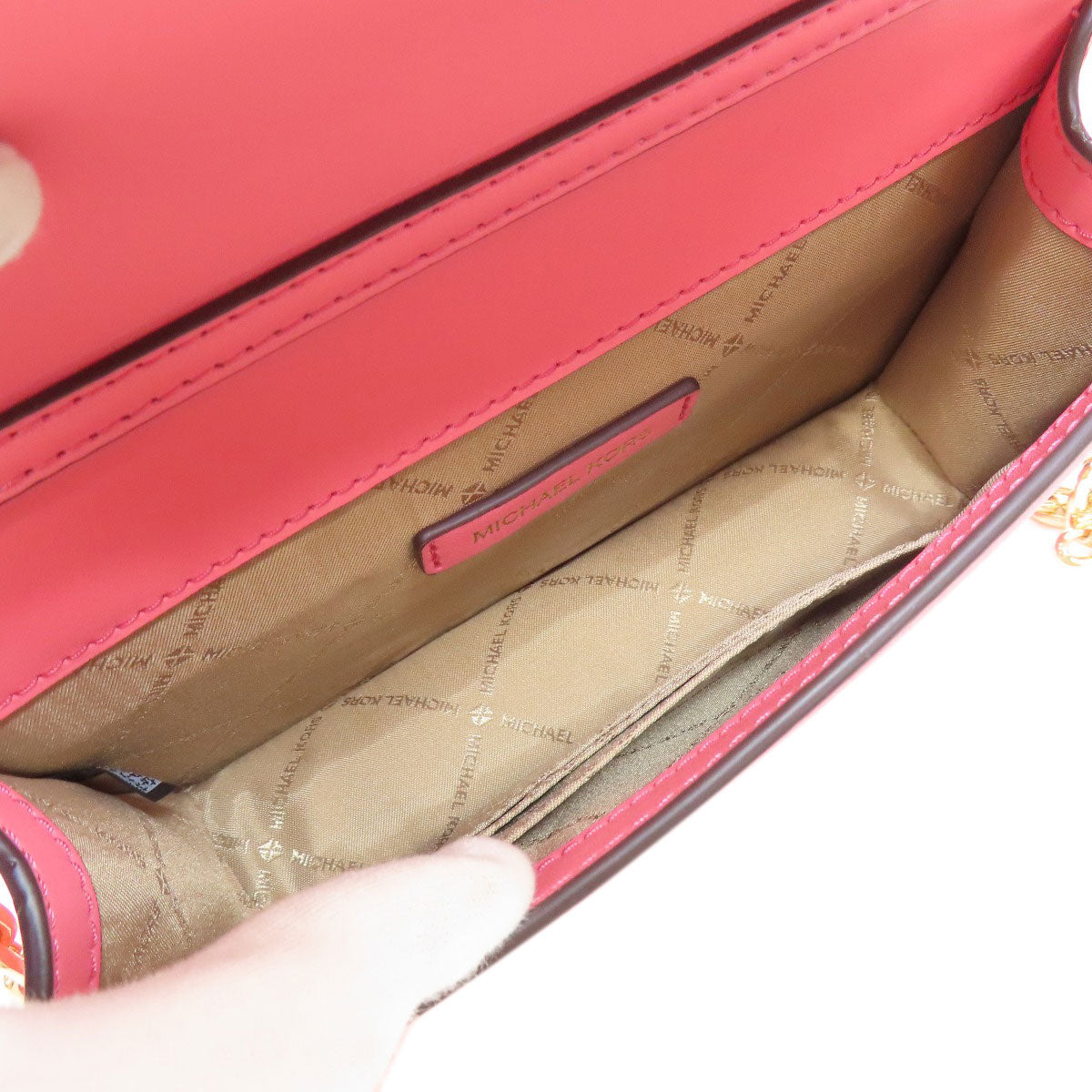 Michael Kors マイケルコース チェーンショルダー ショルダーバッグ レザー レディース 中古