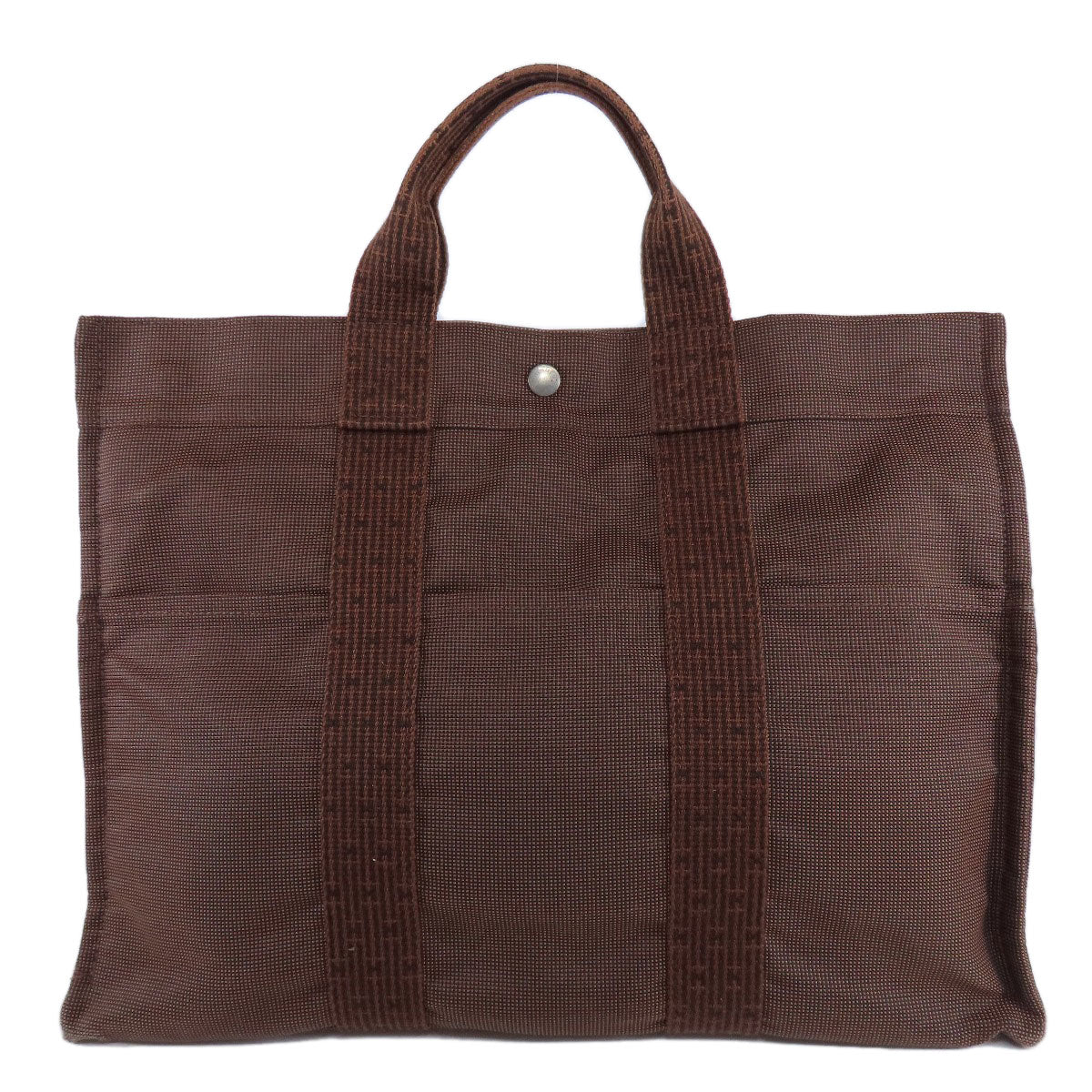 HERMES エルメス エールラインMM トートバッグ キャンバス レディース 中古