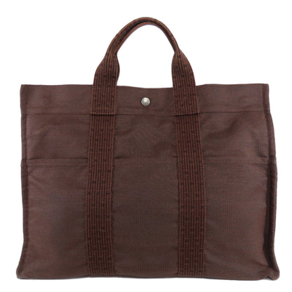 HERMES エルメス エールラインMM トートバッグ キャンバス レディース 中古