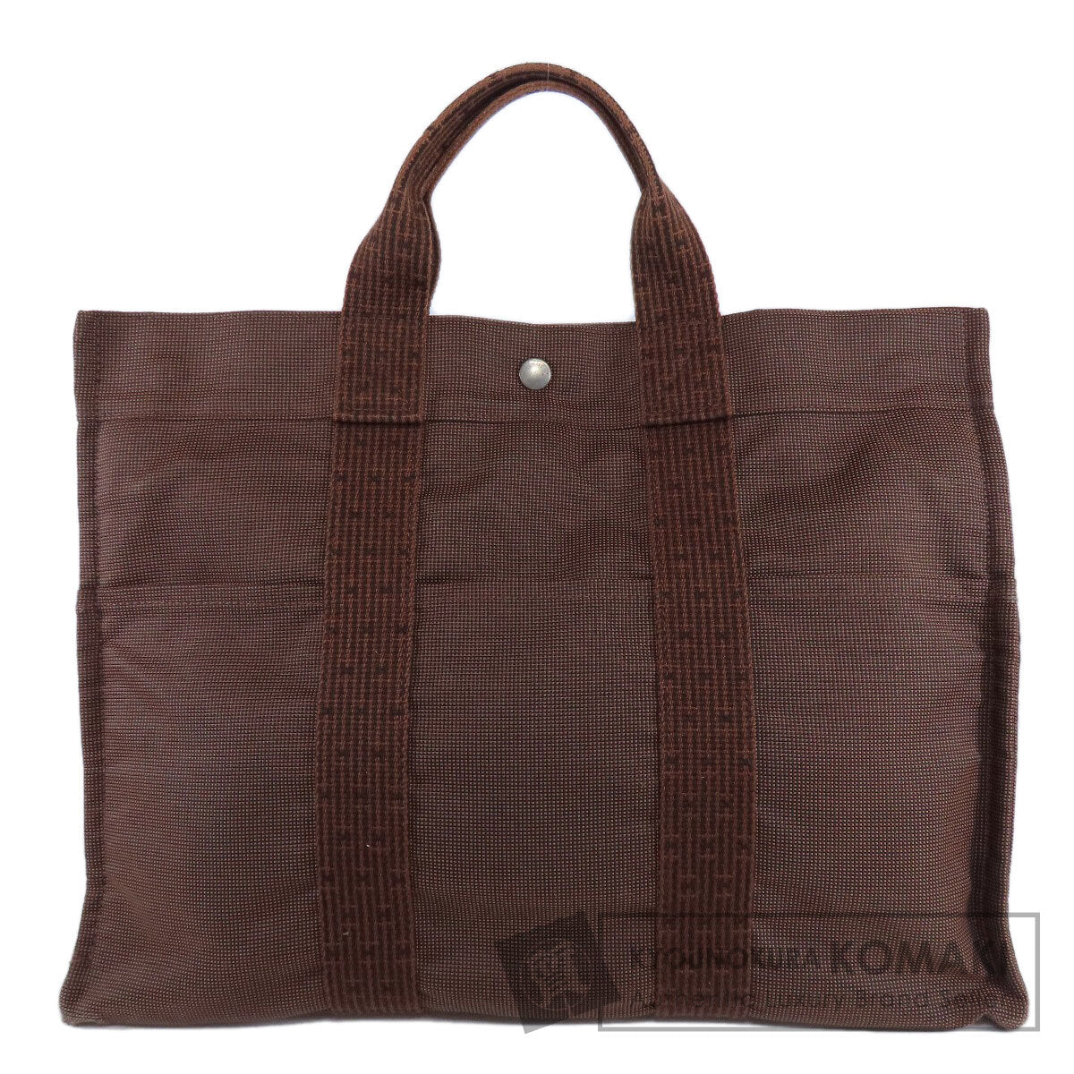 HERMES エルメス エールラインMM トートバッグ キャンバス レディース 中古