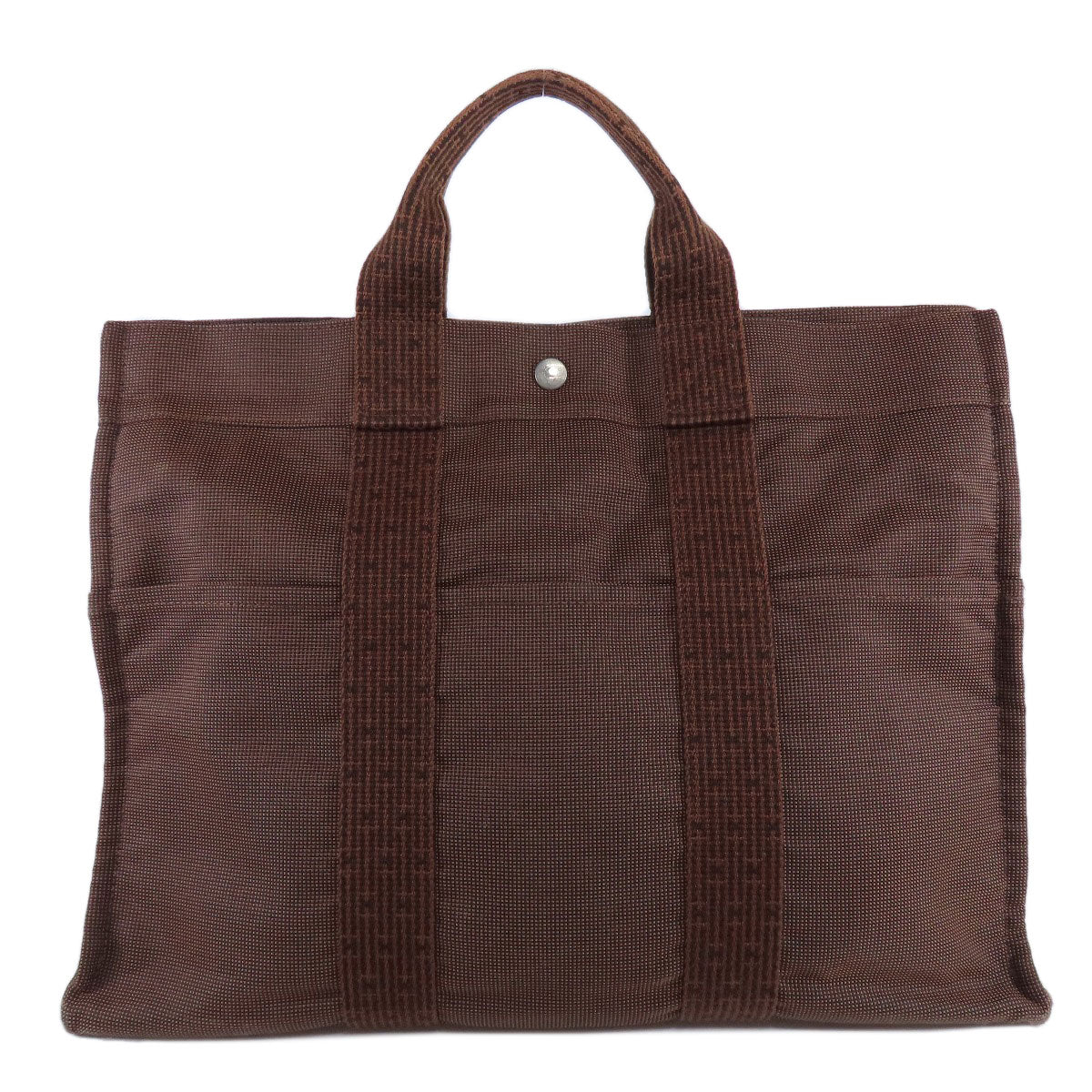 HERMES エルメス エールラインMM トートバッグ キャンバス レディース 中古