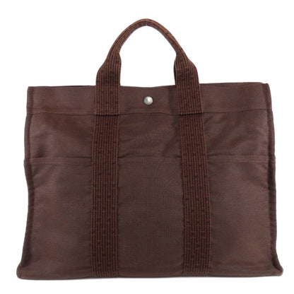 HERMES エルメス エールラインMM トートバッグ キャンバス レディース 中古