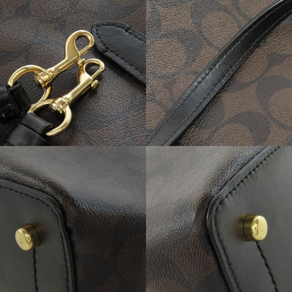 COACH コーチ 2WAY トートバッグ PVC レディース 中古