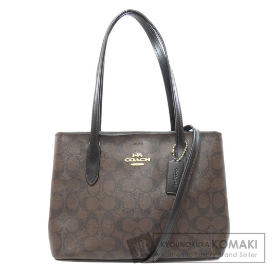 COACH コーチ 2WAY トートバッグ PVC レディース 中古