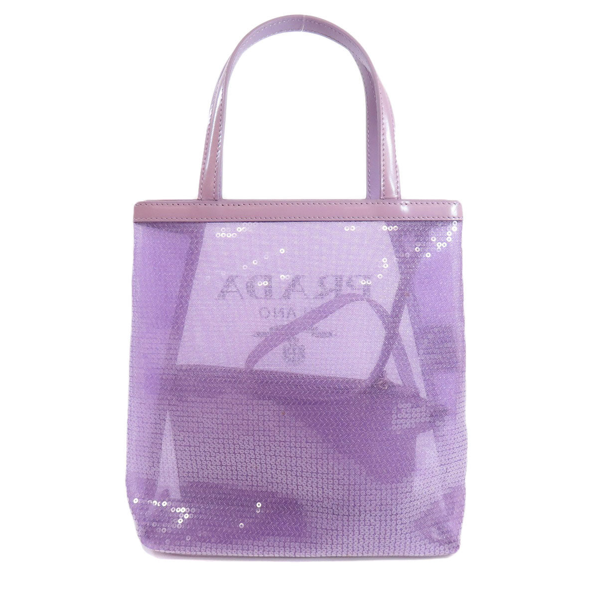 PRADA プラダ メッシュトート ハンドバッグ スパンコール レディース 中古