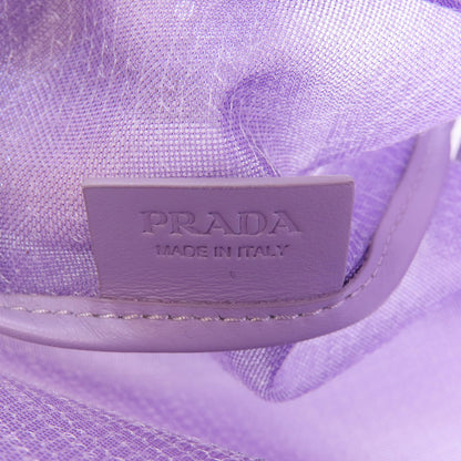 PRADA プラダ メッシュトート ハンドバッグ スパンコール レディース 中古