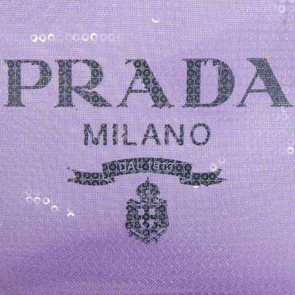 PRADA プラダ メッシュトート ハンドバッグ スパンコール レディース 中古