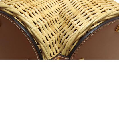 Salvatore Ferragamo サルヴァトーレフェラガモ ラタンバッグ ショルダーバッグ ラフィア レディース 中古