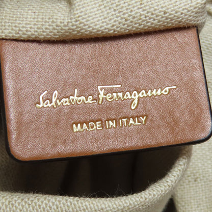 Salvatore Ferragamo サルヴァトーレフェラガモ ラタンバッグ ショルダーバッグ ラフィア レディース 中古