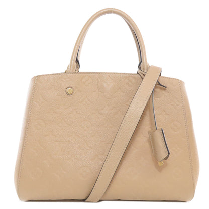 LOUIS VUITTON ルイヴィトン M41152 モンテーニュMM ハンドバッグ アンプラント レディース 中古