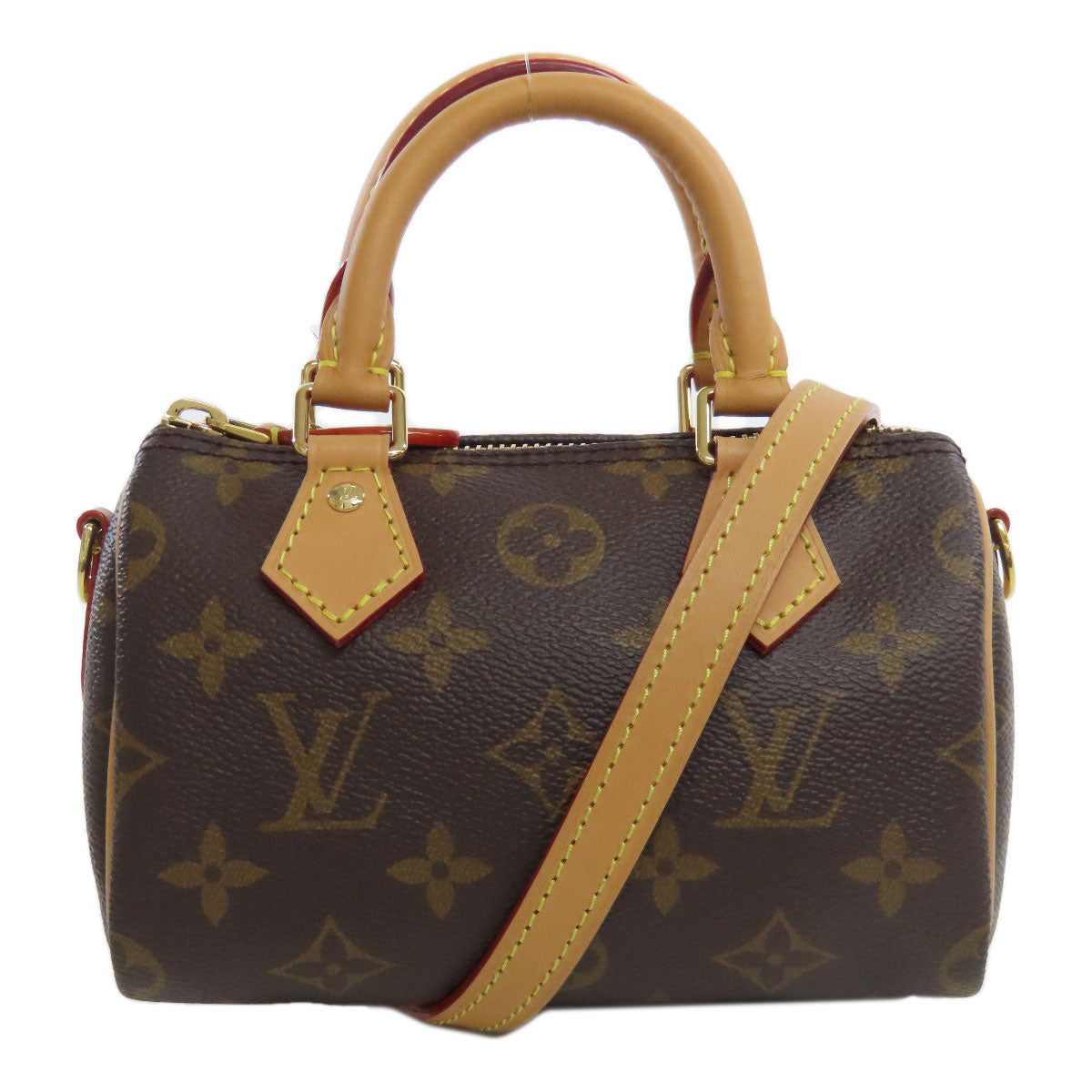 LOUIS VUITTON ルイヴィトン M81085 ナノ・スピーディ トートバッグ モノグラムキャンバス レディース 中古