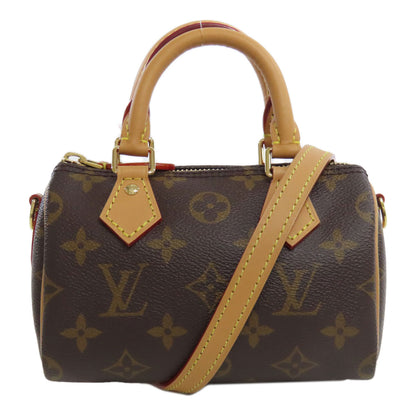 LOUIS VUITTON ルイヴィトン M81085 ナノ・スピーディ トートバッグ モノグラムキャンバス レディース 中古