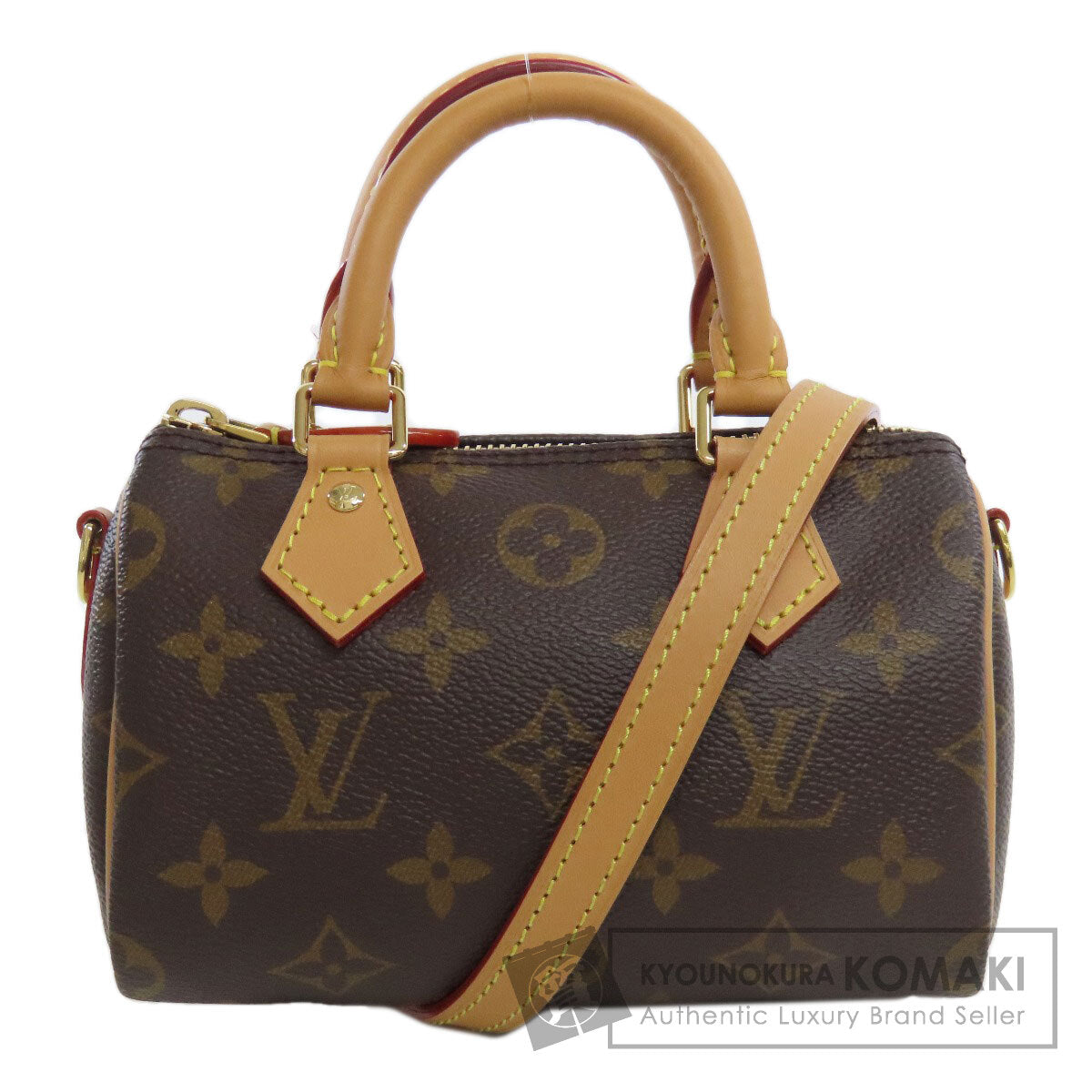LOUIS VUITTON ルイヴィトン M81085 ナノ・スピーディ トートバッグ モノグラムキャンバス レディース 中古