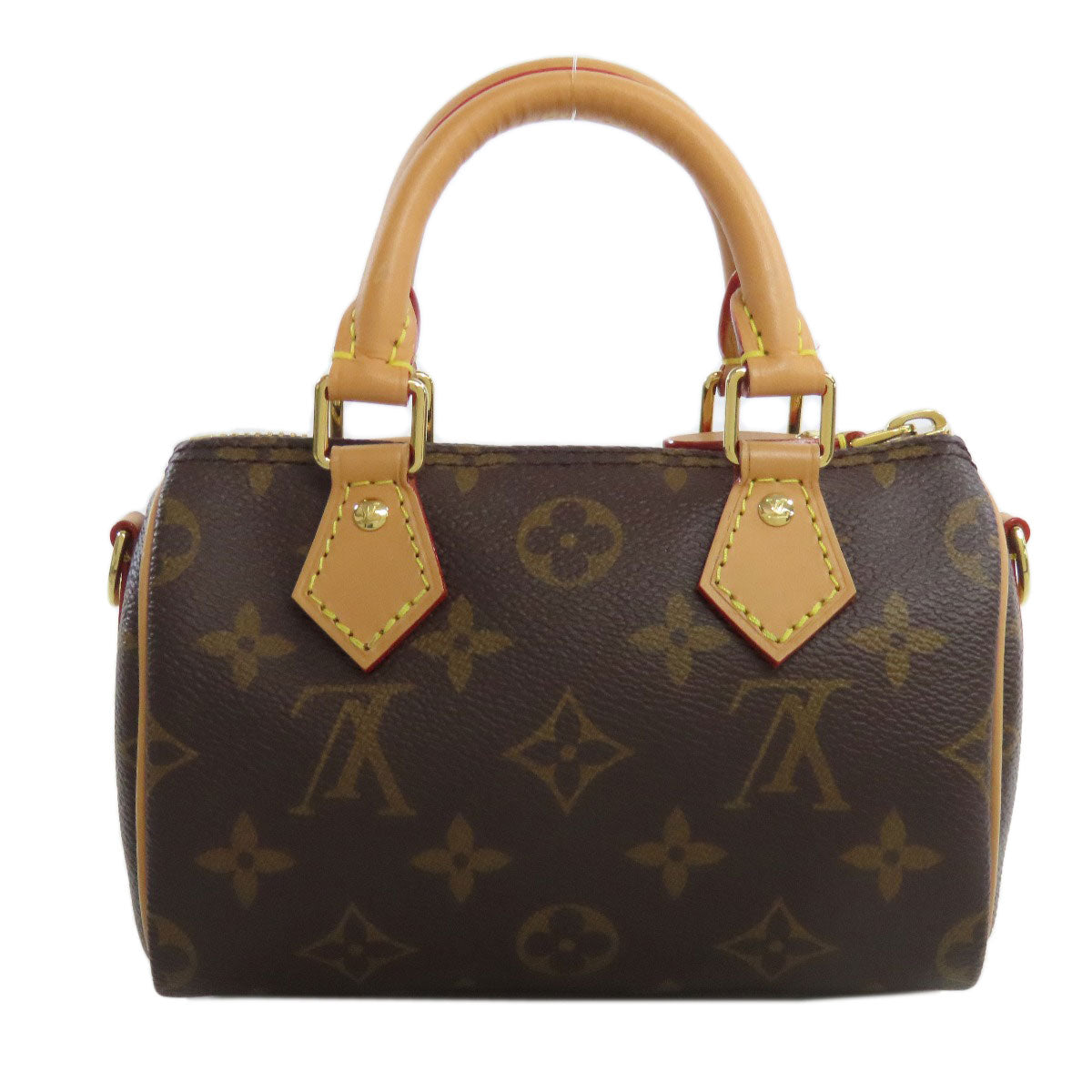 LOUIS VUITTON ルイヴィトン M81085 ナノ・スピーディ トートバッグ モノグラムキャンバス レディース 中古