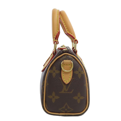 LOUIS VUITTON ルイヴィトン M81085 ナノ・スピーディ トートバッグ モノグラムキャンバス レディース 中古
