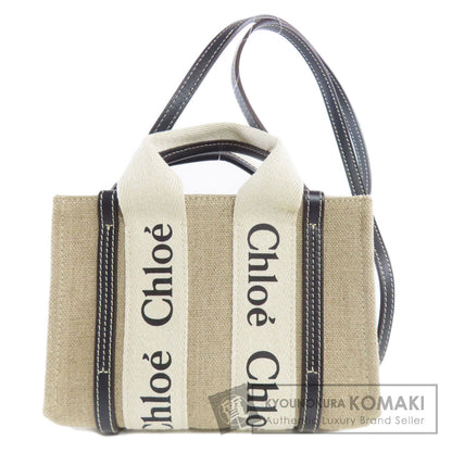CHLOE クロエ ウッディ ミニ 2WAY ハンドバッグ キャンバス レディース 中古