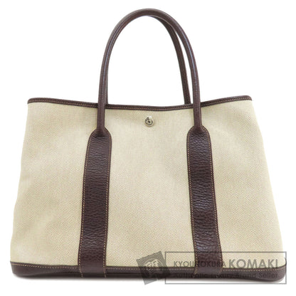 HERMES エルメス ガーデンパーティPM マロン シルバー金具 トートバッグ トワルアッシュ レディース 中古