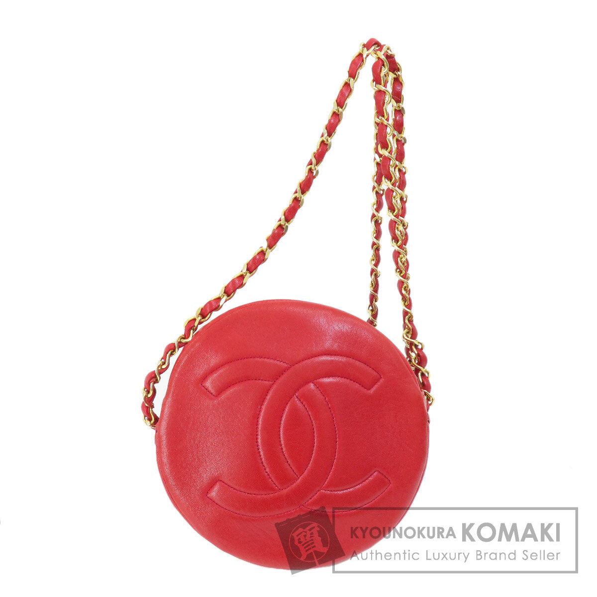 CHANEL シャネル ココマーク ゴールド金具 ショルダーバッグ ラムスキン レディース 中古