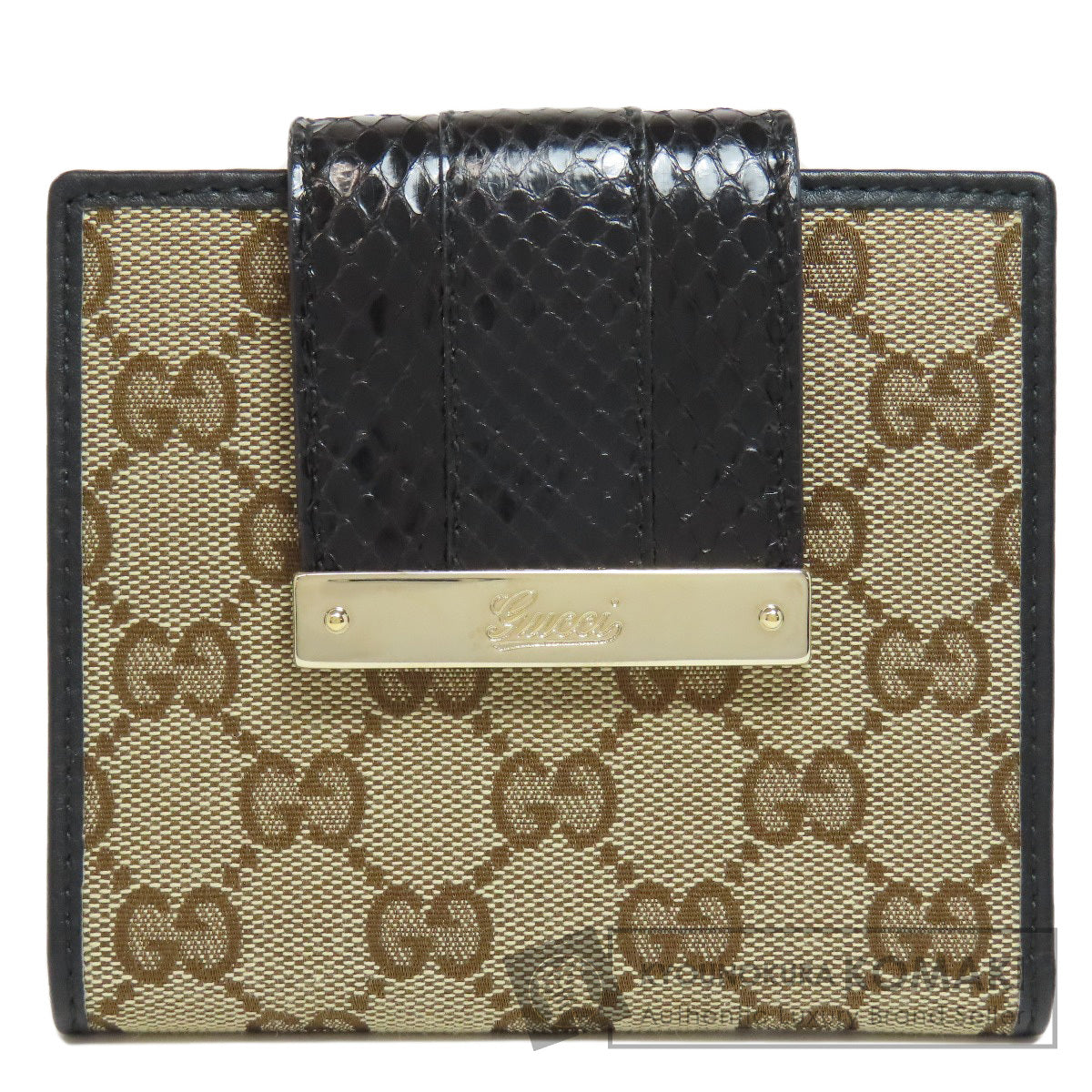 GUCCI グッチ 181669 GG 二つ折り財布（小銭入れあり） キャンバス レディース 中古