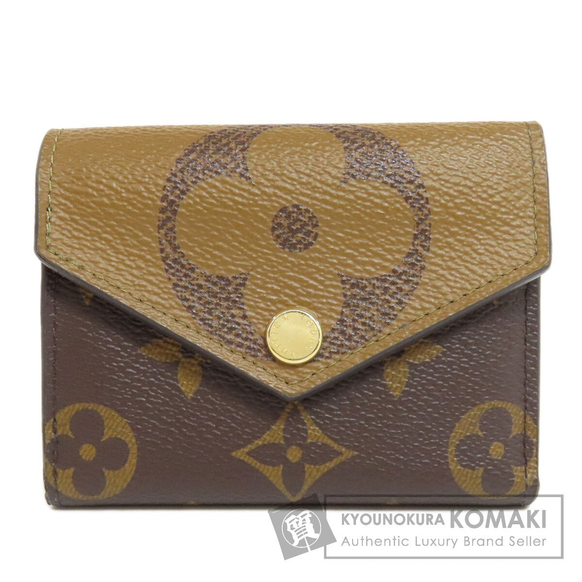 LOUIS VUITTON ルイヴィトン M80725 ゾエ 二つ折り財布（小銭入れあり） モノグラムリバース レディース 中古