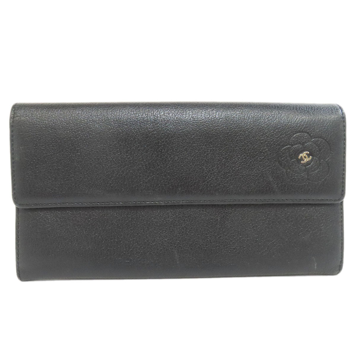CHANEL シャネル カメリア ココマーク 長財布（小銭入れあり） カーフ レディース 中古