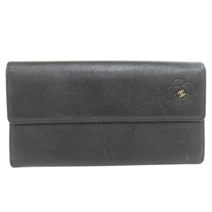 CHANEL シャネル カメリア ココマーク 長財布（小銭入れあり） カーフ レディース 中古