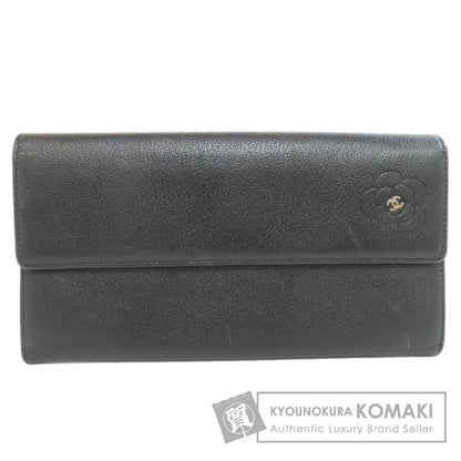 CHANEL シャネル カメリア ココマーク 長財布（小銭入れあり） カーフ レディース 中古