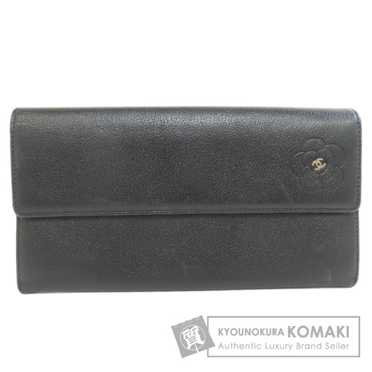CHANEL シャネル カメリア ココマーク 長財布（小銭入れあり） カーフ レディース 中古