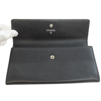 CHANEL シャネル カメリア ココマーク 長財布（小銭入れあり） カーフ レディース 中古