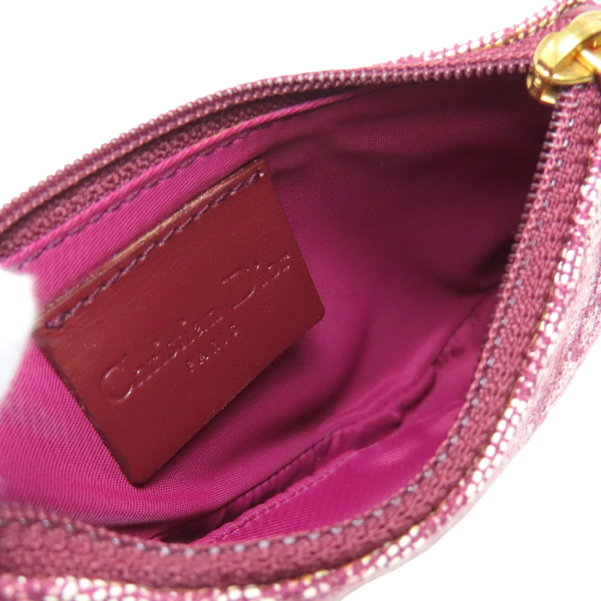 CHRISTIAN DIOR クリスチャンディオール サドル トロッター柄 コインケース キャンバス レディース 中古