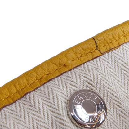 HERMES エルメス ガーデンパーティPM ジョーヌアンブル シルバー金具 トートバッグ カントリー レディース 中古