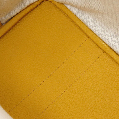 HERMES エルメス ガーデンパーティPM ジョーヌアンブル シルバー金具 トートバッグ カントリー レディース 中古